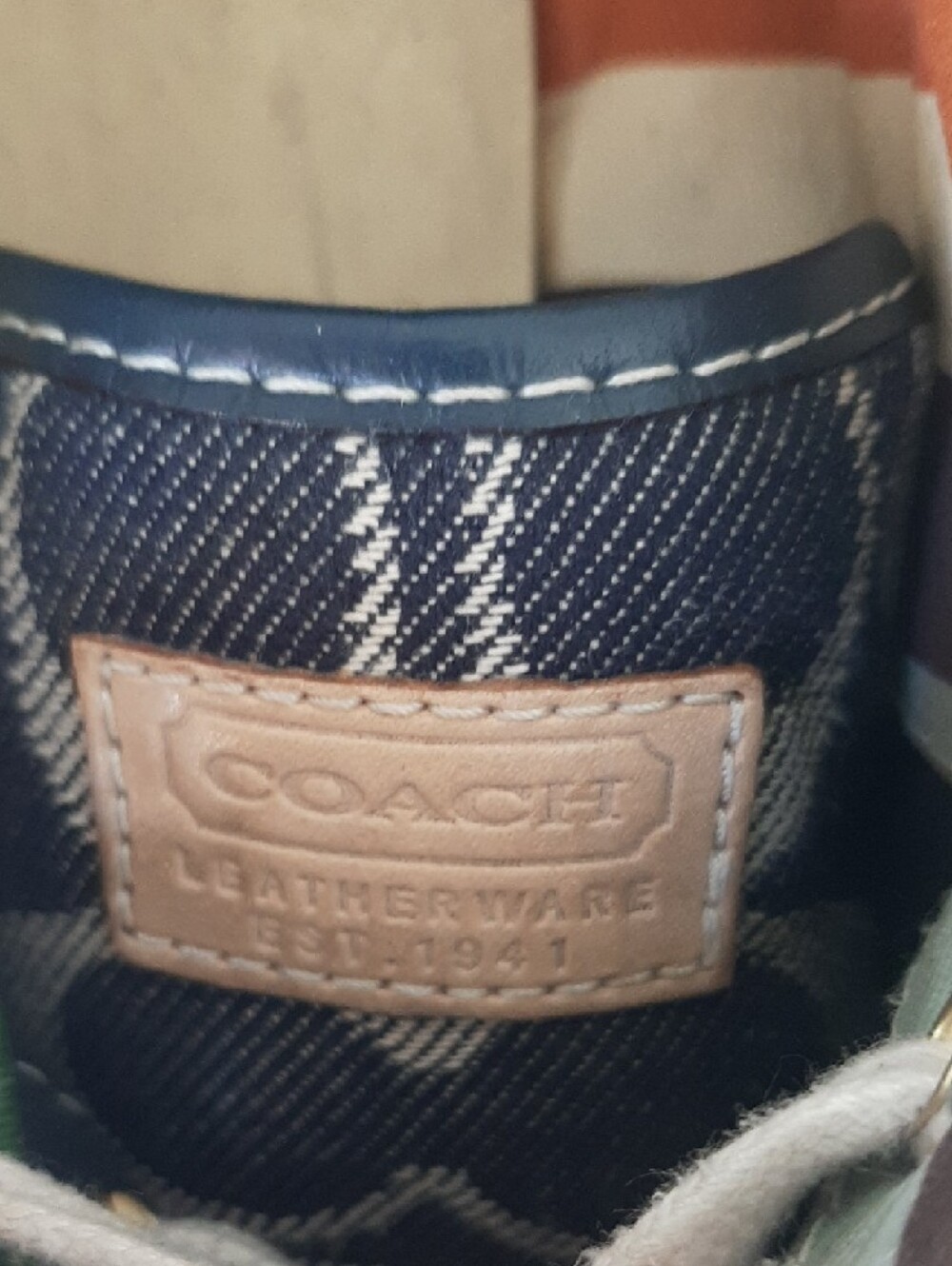 Coach🌟Navy Signature Canvas Lace-Up Sneakers Sz 8 - Picture 6 of 11